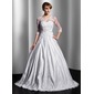 bal Col V Traine longue Satin Tulle Robe de Mariée avec Dentelle Perlé Pailleté (002014755) bal Col V Traine longue Satin Tulle Robe de Mariée avec Dentelle Perlé Pailleté (002014755)