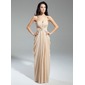 Sheath Sweetheart Floor-Length Chiffon Evening Dress With Ruffle Beading (017014904)