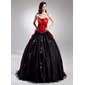 bal Col roulé Traine longue Tulle Charmeuse Robe de Quinceanera avec Dentelle Brodé Pailleté (021015696)