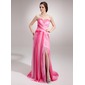 Ligne-A/Princesse Cœur Traine longue Mousseline Robe de Soirée avec Ondulé Brodé (017004346) Ligne-A/Princesse Cœur Traine longue Mousseline Robe de Soirée avec Ondulé Brodé (017004346)