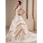 bal Bretelles autour du cou Traîne Cathedral Satin Robe de Mariée avec Broderie Perlé (002000678) bal Bretelles autour du cou Traîne Cathedral Satin Robe de Mariée avec Broderie Perlé (002000678)
