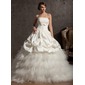 bal Col roulé Traîne Chapelle Satin Tulle Robe de Mariée avec Perlé Fleurs (002014861) bal Col roulé Traîne Chapelle Satin Tulle Robe de Mariée avec Perlé Fleurs (002014861)